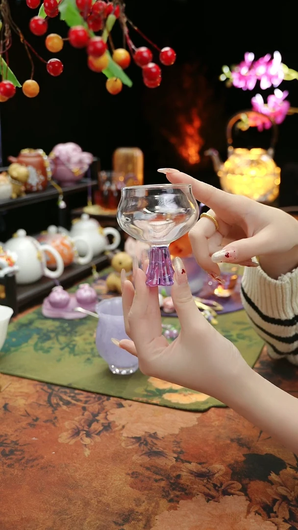 【闪购商品】紫色高足主人杯60cc@@@@@
