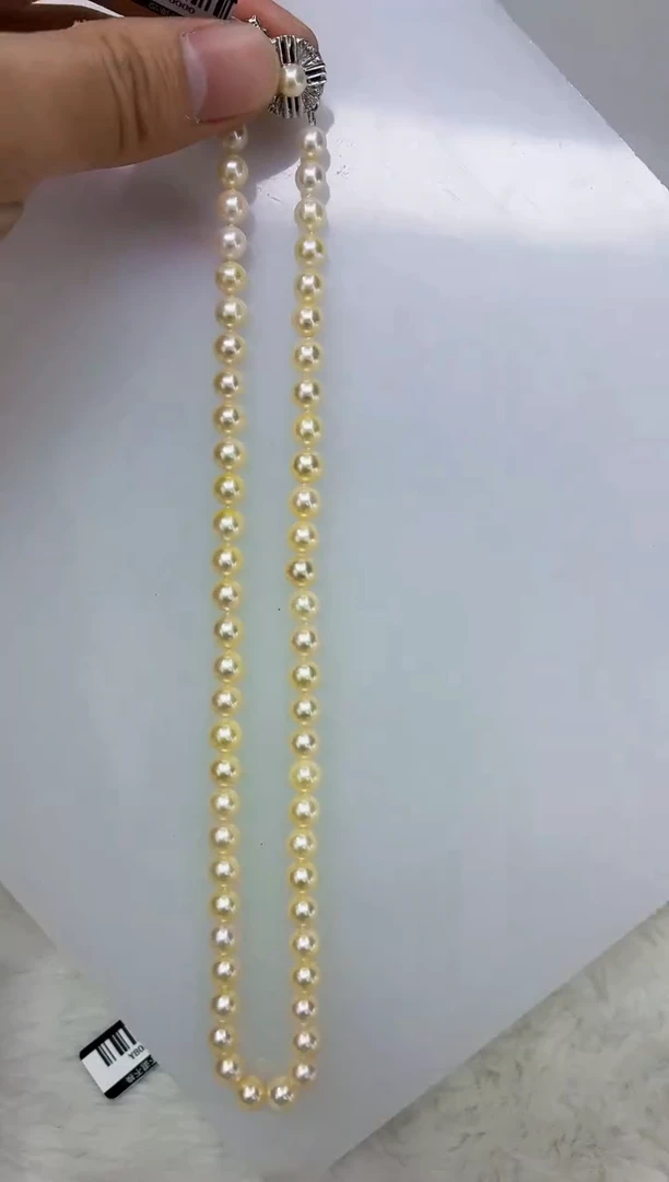 未镶嵌DA海水珍珠羽皇金串链6-7 y720