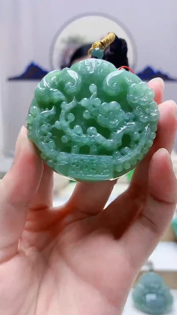 未镶嵌定制翡翠4852zm-毛货挂件21