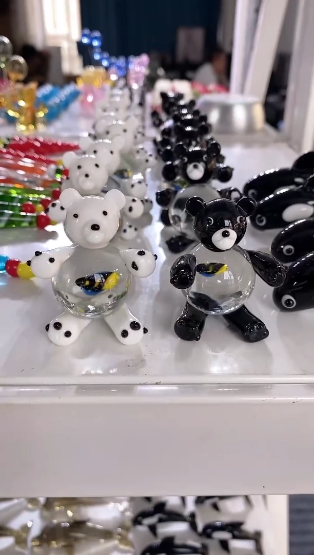 琉璃手工艺品小熊2个
