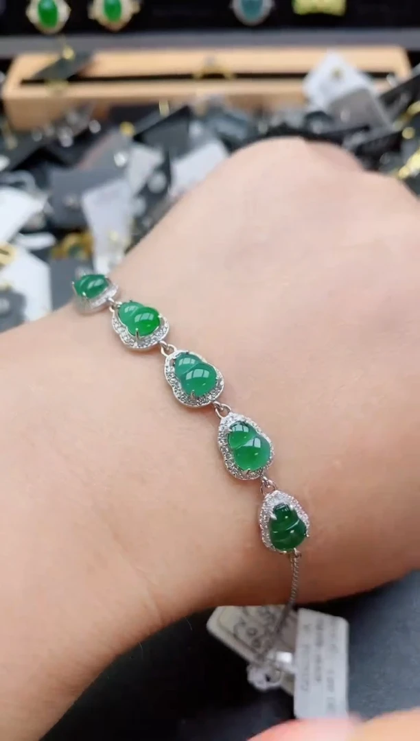 银S925镶嵌戒指翡翠1
