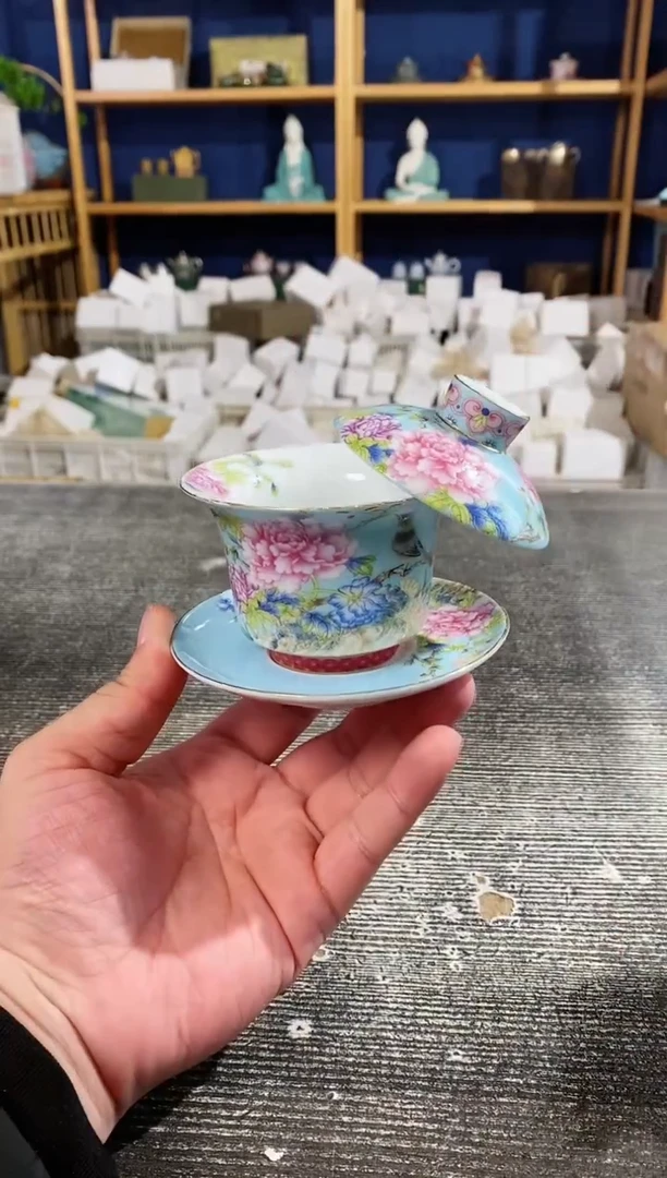 【闪购商品】其他珐琅珍藏蒂芙尼蓝悬停盖碗