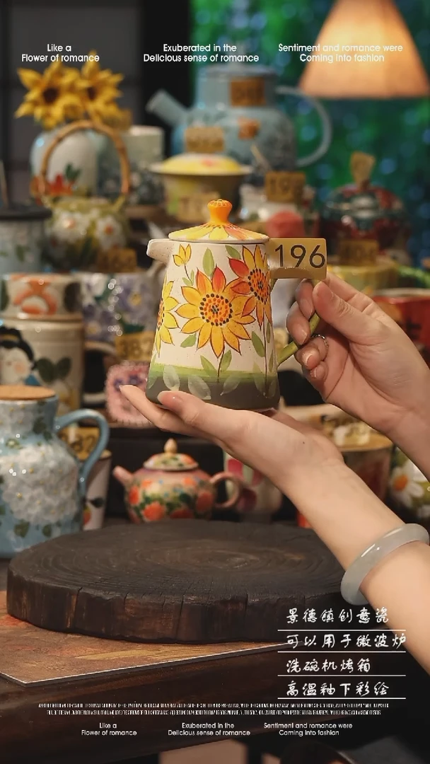 陶瓷景德镇高温釉下彩手工手绘款式