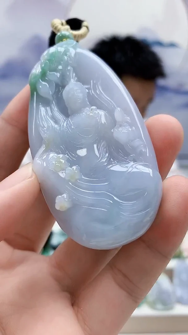 未镶嵌定制翡翠5028bb-毛货挂件75