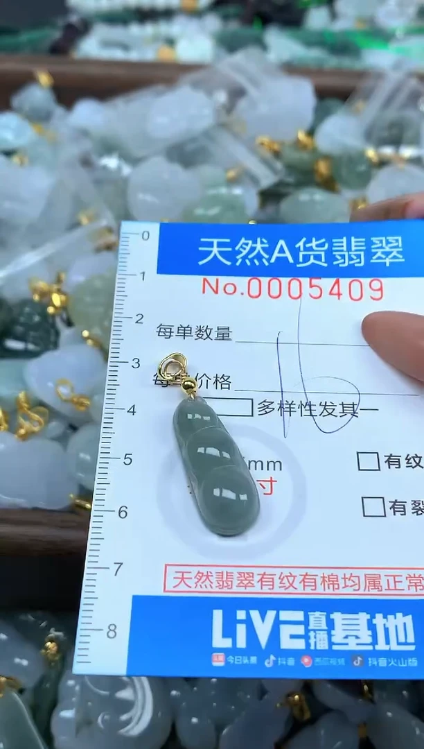 颈饰未镶嵌翡翠净货挂件-5409