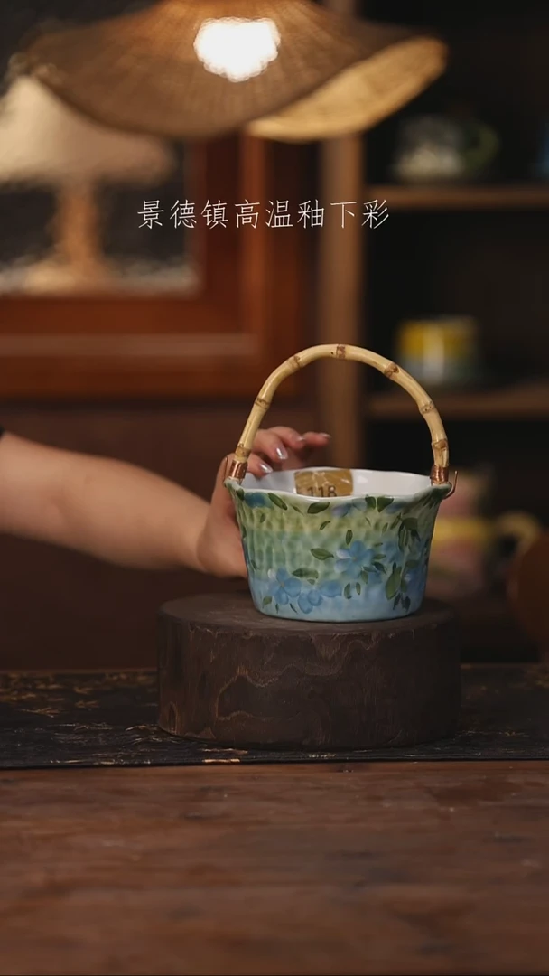 陶瓷景德镇高温釉下手绘陶瓷118