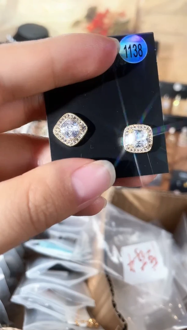合金925银锆石豆1138