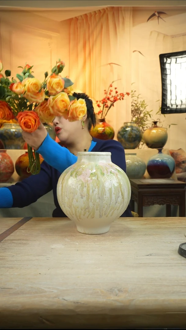 高25口10高温陶瓷花瓶