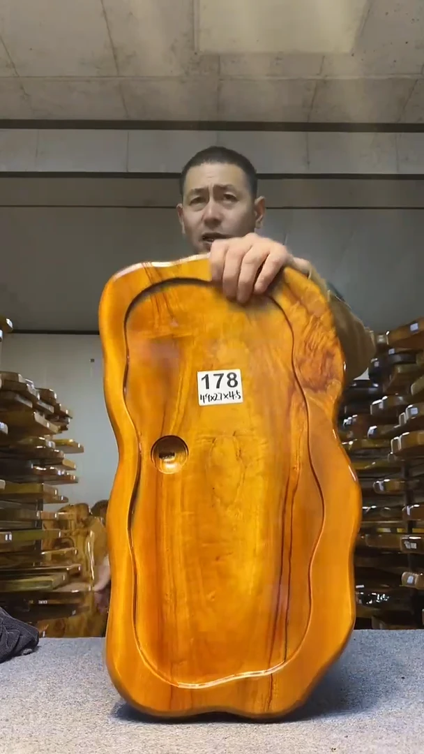 实木原木茶盘 一物一拍(不含配件）