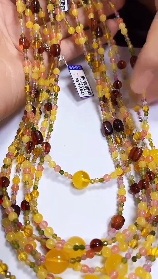 蜜蜡颈饰未镶嵌多样性发其一加长项链