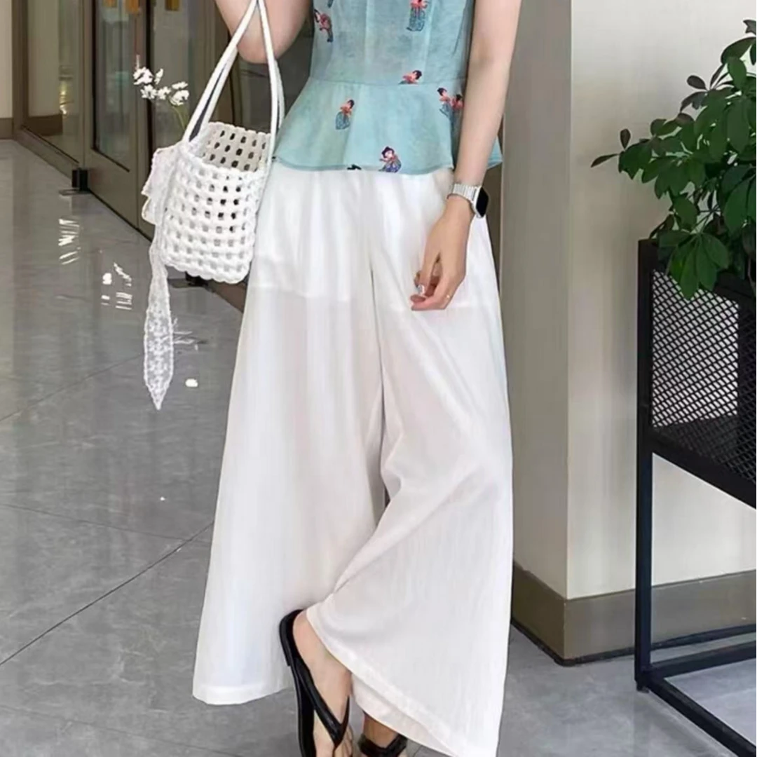 【彤彤家】5763#夏季棉麻高腰垂感阔腿裤Y/111