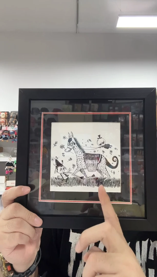 1静态拉嘎布tycoco御马图插画一个带装裱