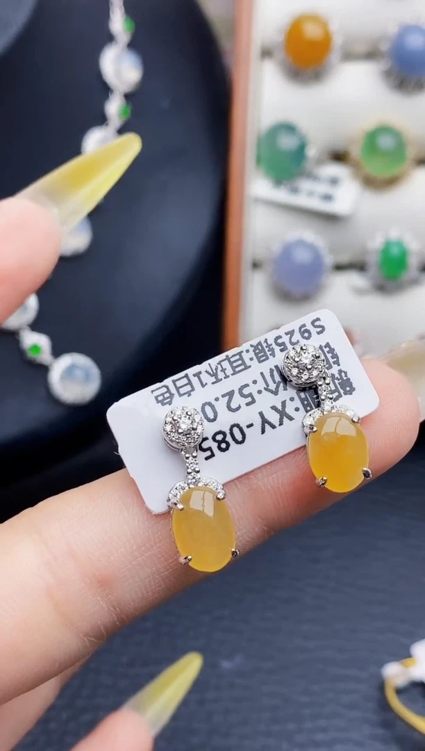 银S925镶嵌戒指翡翠6048