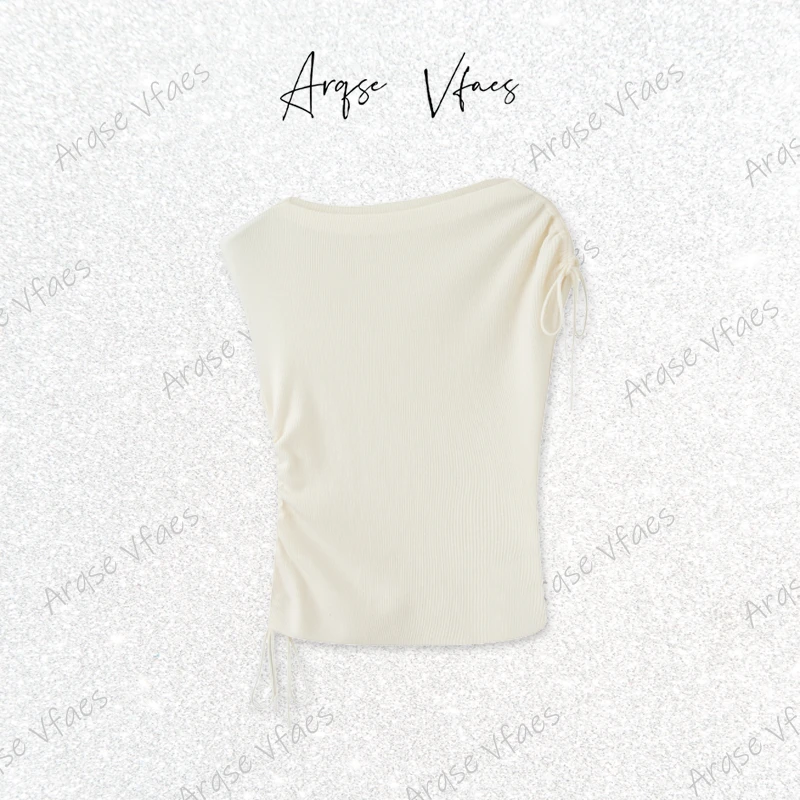 [ARQSEVFAES正品]—2025早秋韩系设计感收腰无袖针织衫女AR803037