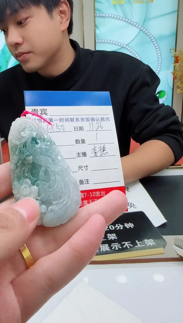 未镶嵌定制翡翠LX50翡翠吊坠赠珠链-多样性发其一