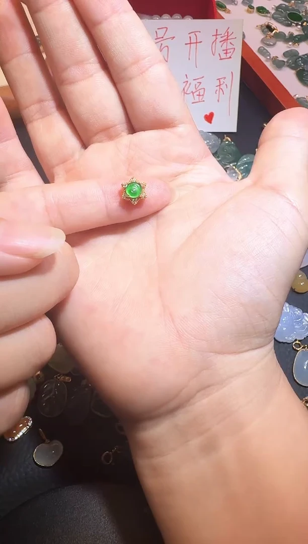 翡翠银S925镶嵌颈饰天然A货翡翠