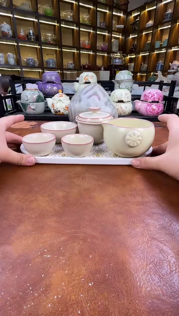 .古道源猪油冻旅行+金银错茶盘