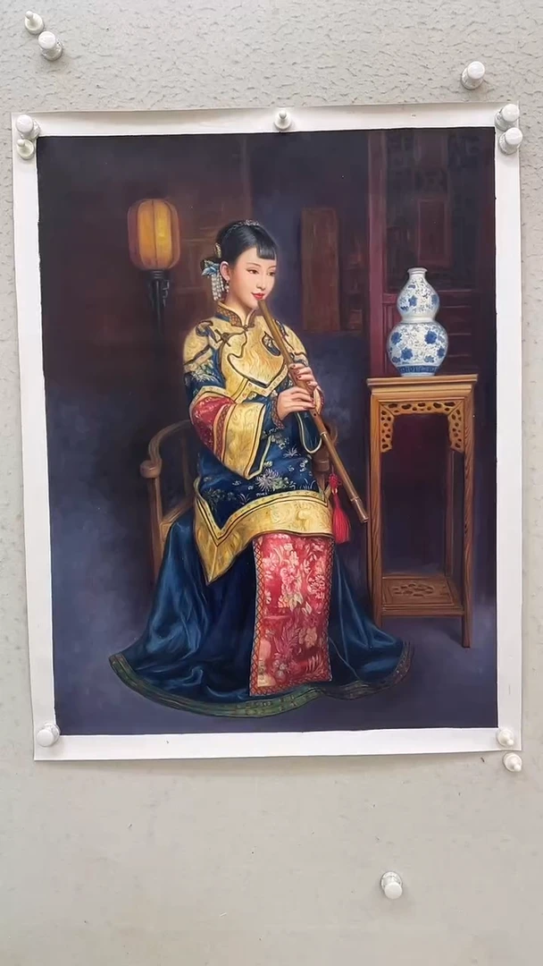 油画九儿  约75-100厘米