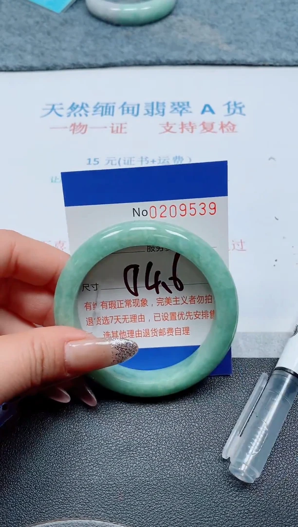 未镶嵌手镯翡翠A货手镯09539