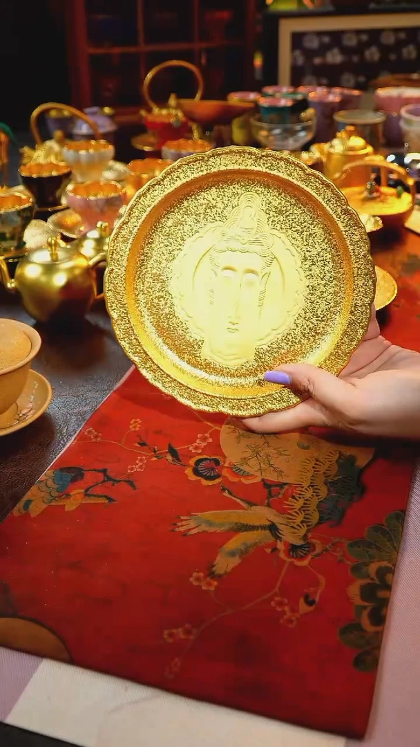 茶杯紫砂【宜景窑系列】祖母绿佛脸