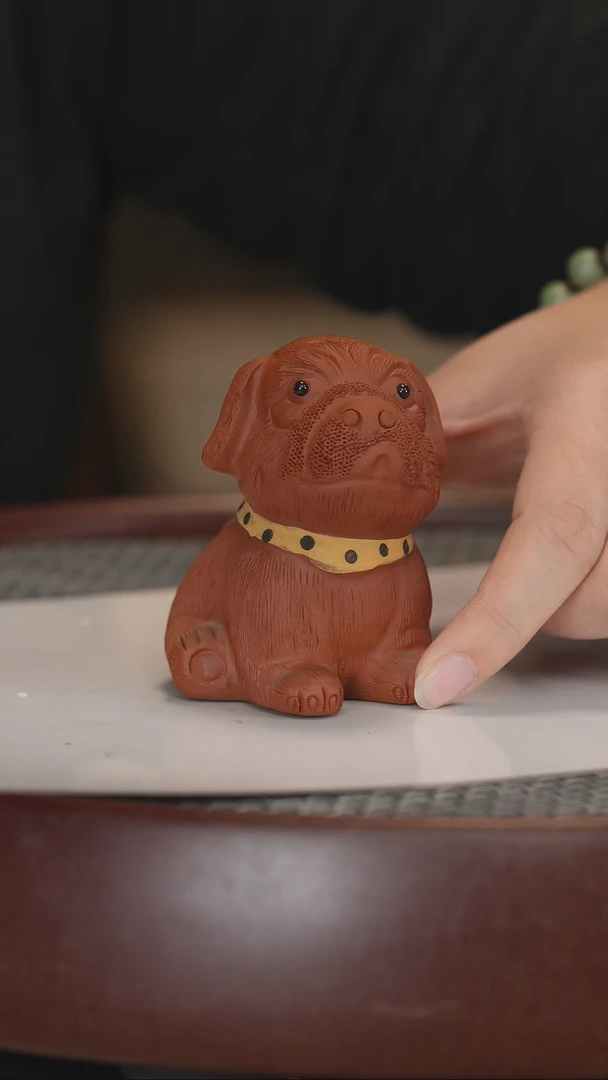 【闪购商品】紫砂茶壶朱泥小狗