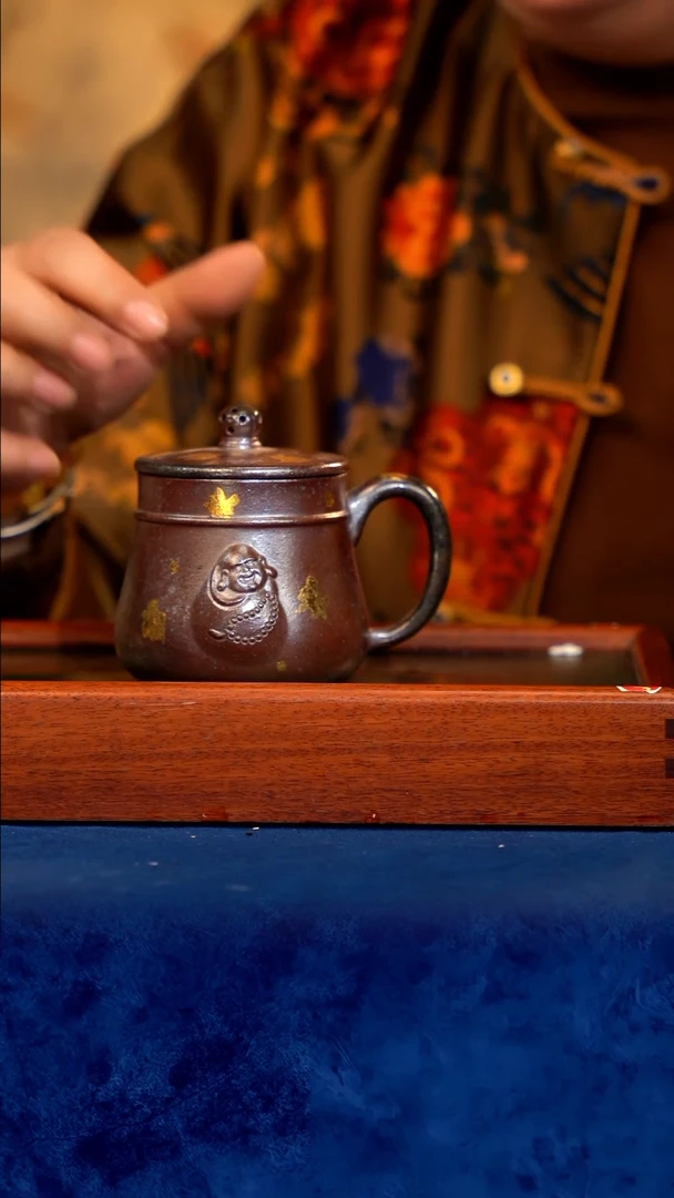 紫砂 宜兴紫砂 GFY 小叶  佛盖杯 小