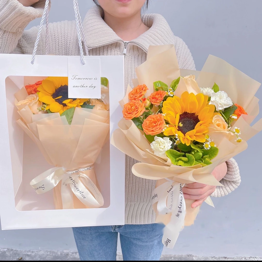 {教师节 感谢恩师}向日葵玫瑰混搭花束鲜花教师节送老师祝福鲜花同城配送