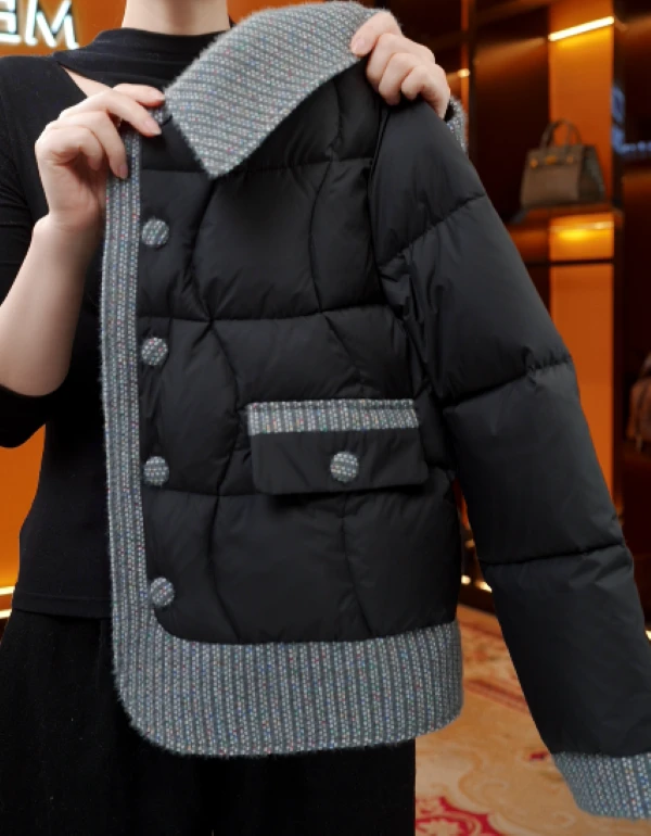 XJ-2025冬季女款黑冬季新款羽绒服