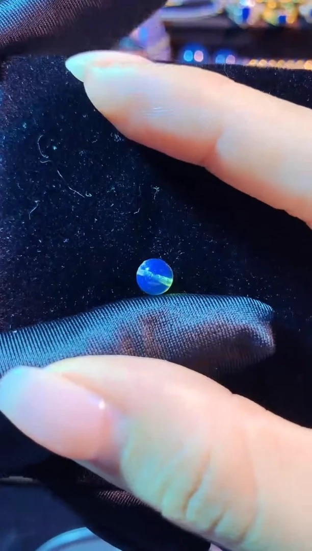 未镶嵌琥珀裸石天青单珠子