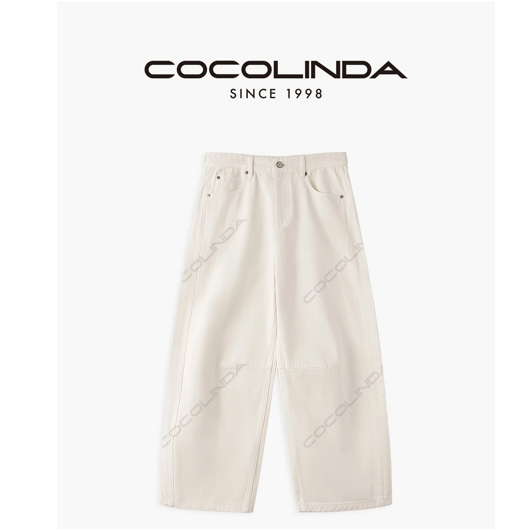 COCOLINDA | 罗衣100%棉痞帅破缝廓形九分香蕉裤牛仔裤N2994