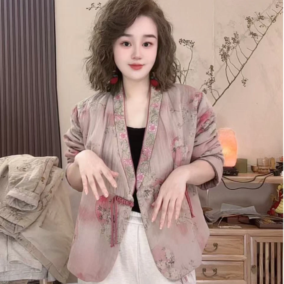 25款斜纹亚麻棉衣上衣气质时尚休闲百搭复古中式