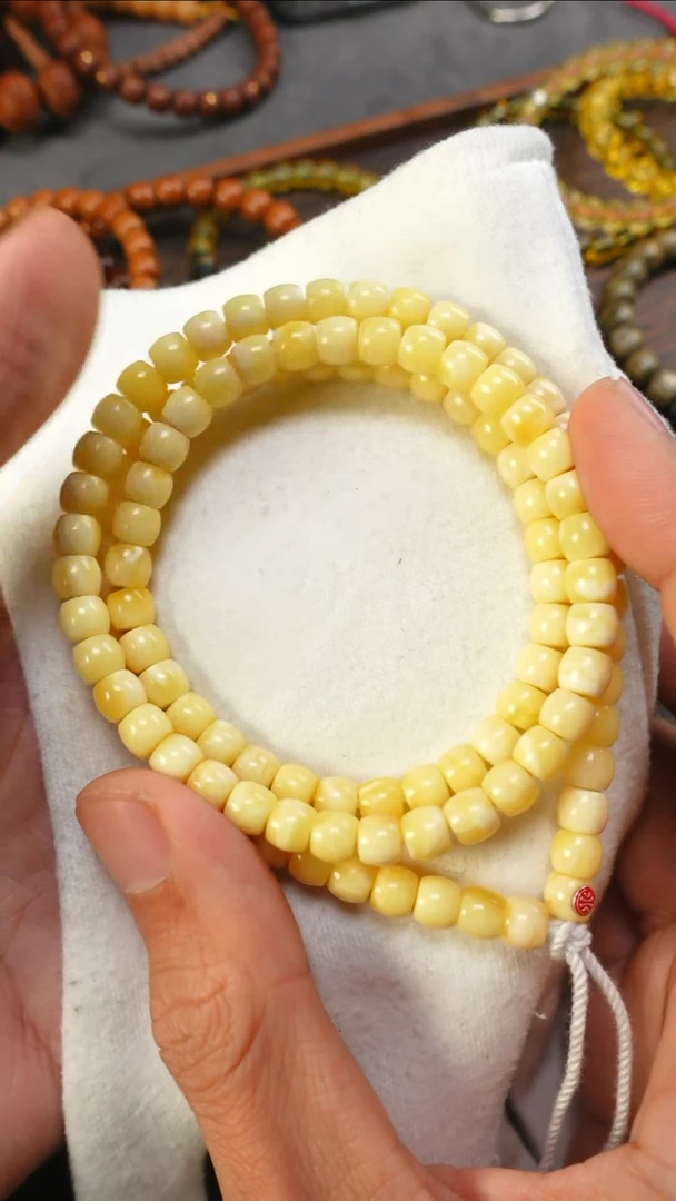 【闪购商品】蜜蜡手链未镶嵌2292 6.5mm红标直切108