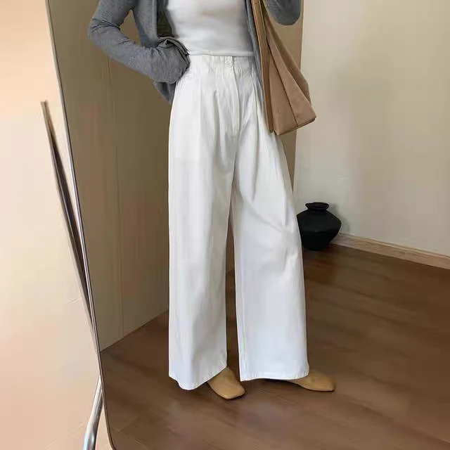 （纯棉）（运费补贴）阔腿裤休闲裤2025夏季新款韩版显瘦长裤