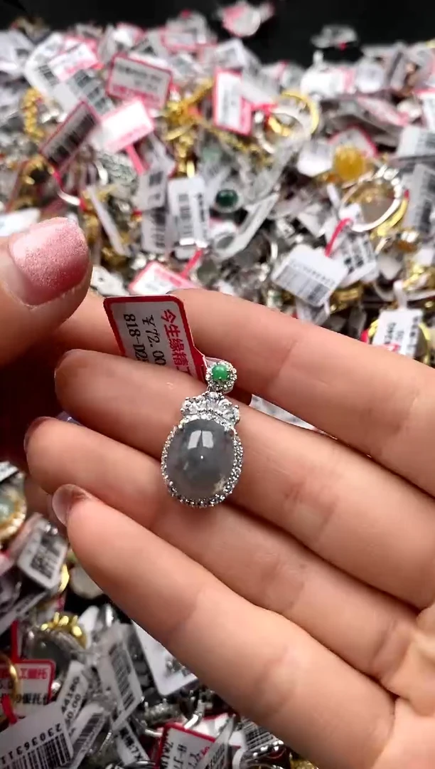 【闪购商品】翡翠戒指银S925镶嵌33333333     6