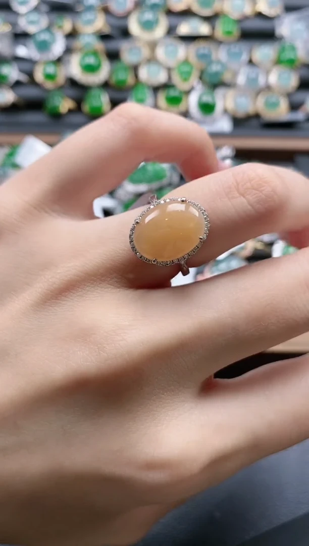 【闪购商品】翡翠戒指银S925镶嵌51511