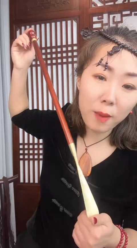 【闪购商品】木段光紫檀铜头鞋拔子