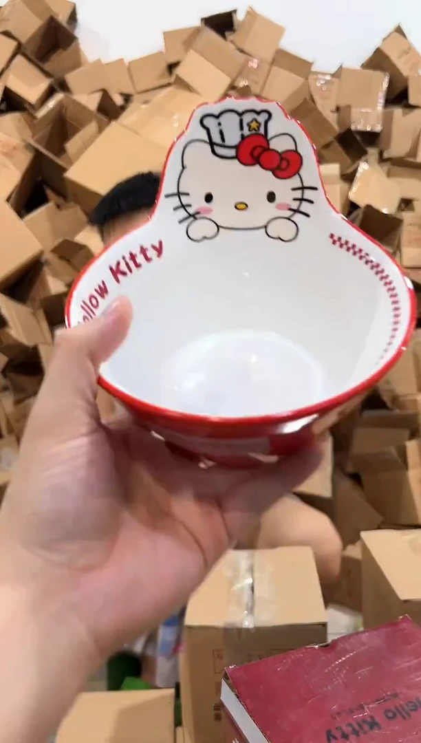 瓷片原盒kt猫沙拉碗