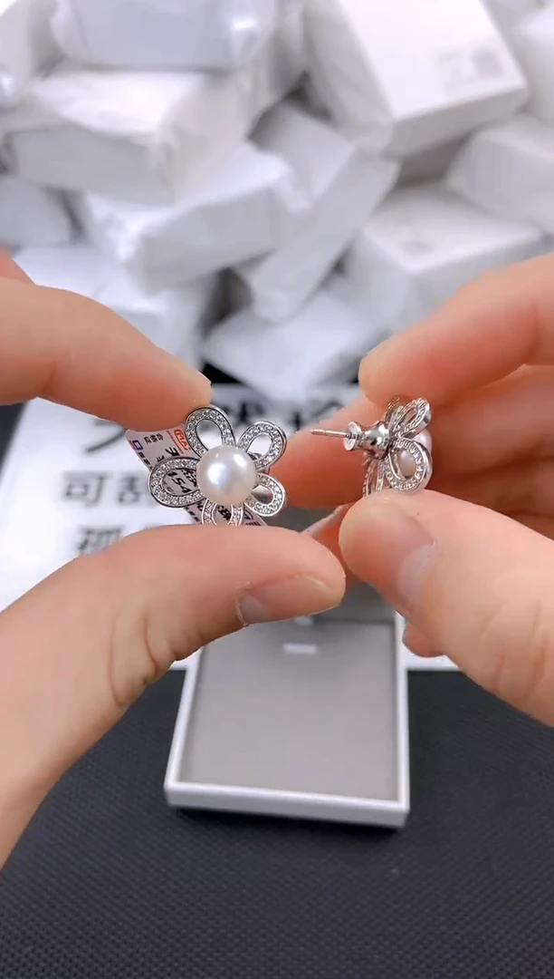 未镶嵌耳饰淡水珍珠ed1020