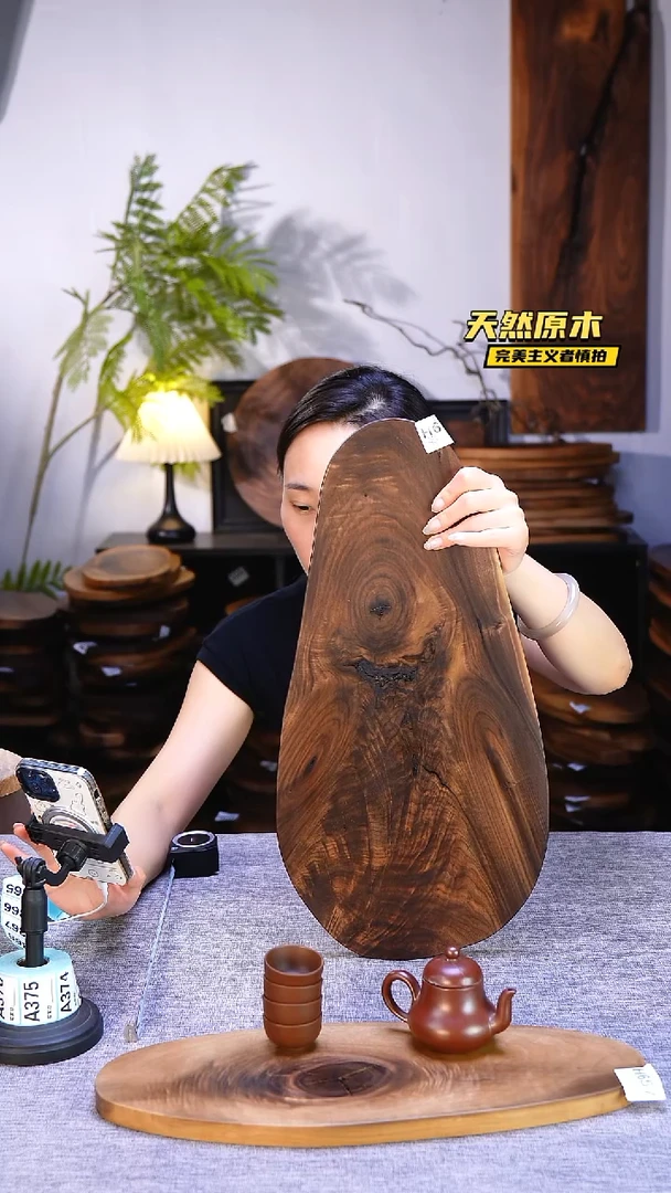 木北美黑胡桃原木.干裂疤结不属于商品质量问题完美主义者慎拍