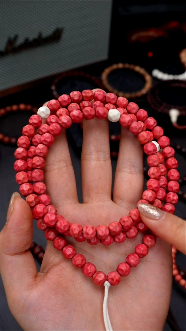 檀香木手串/手链粉象木08无相108颗