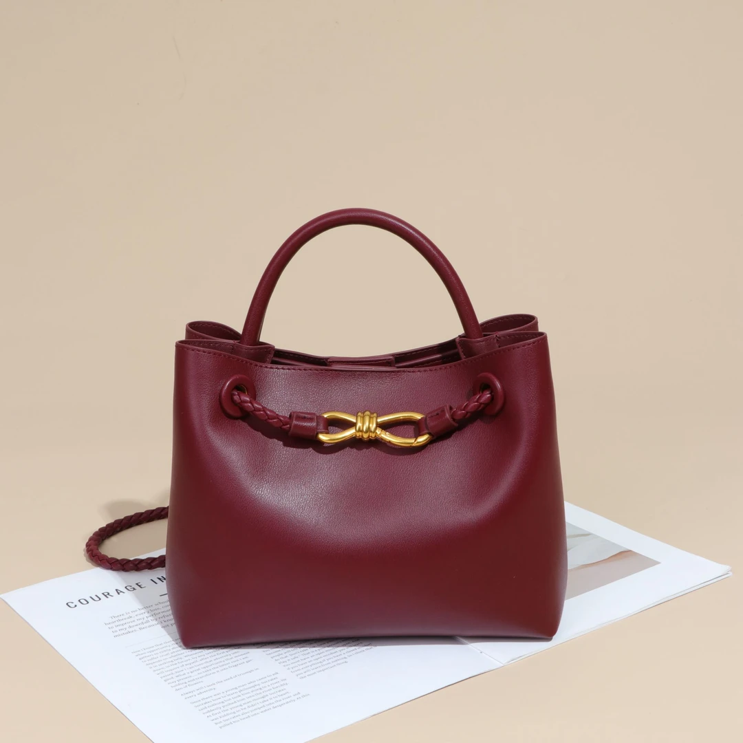 单肩秋季蝴蝶结手提包横款方型通用敞口欧美风夹层拉链袋1747