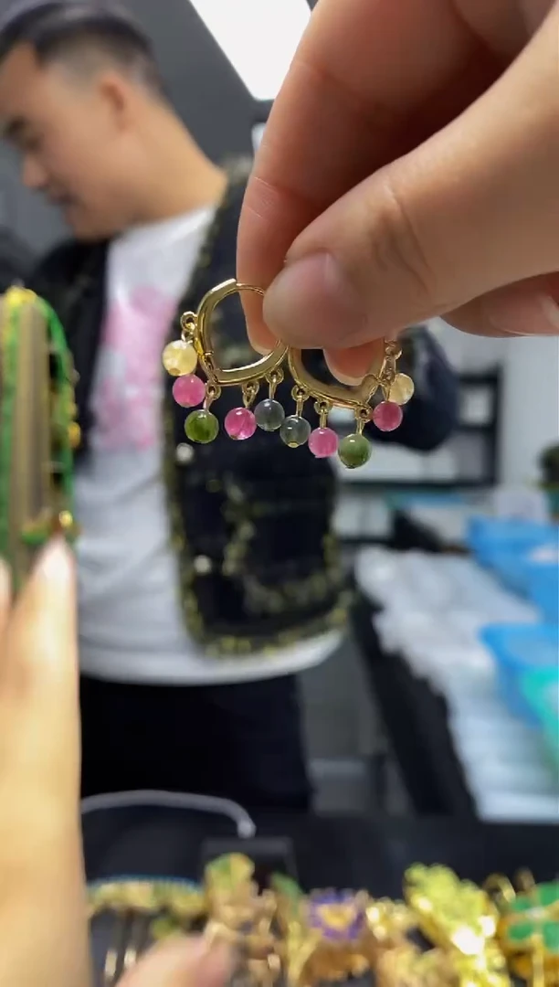 【闪购商品】碧玺耳饰合金037耳饰