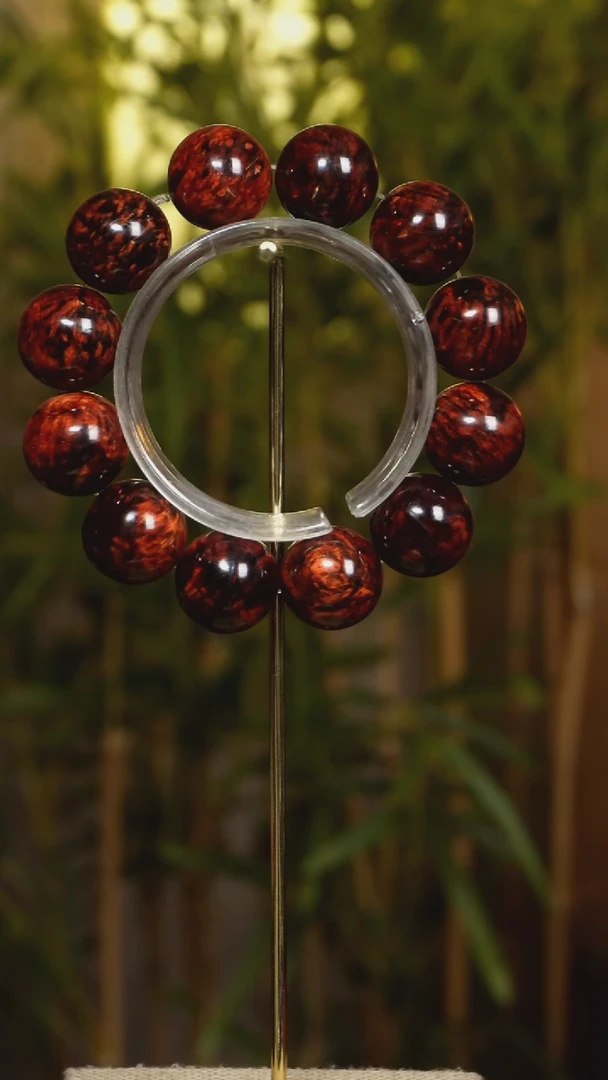 降真香手串/手链海南红降2.0cm爆满芝麻