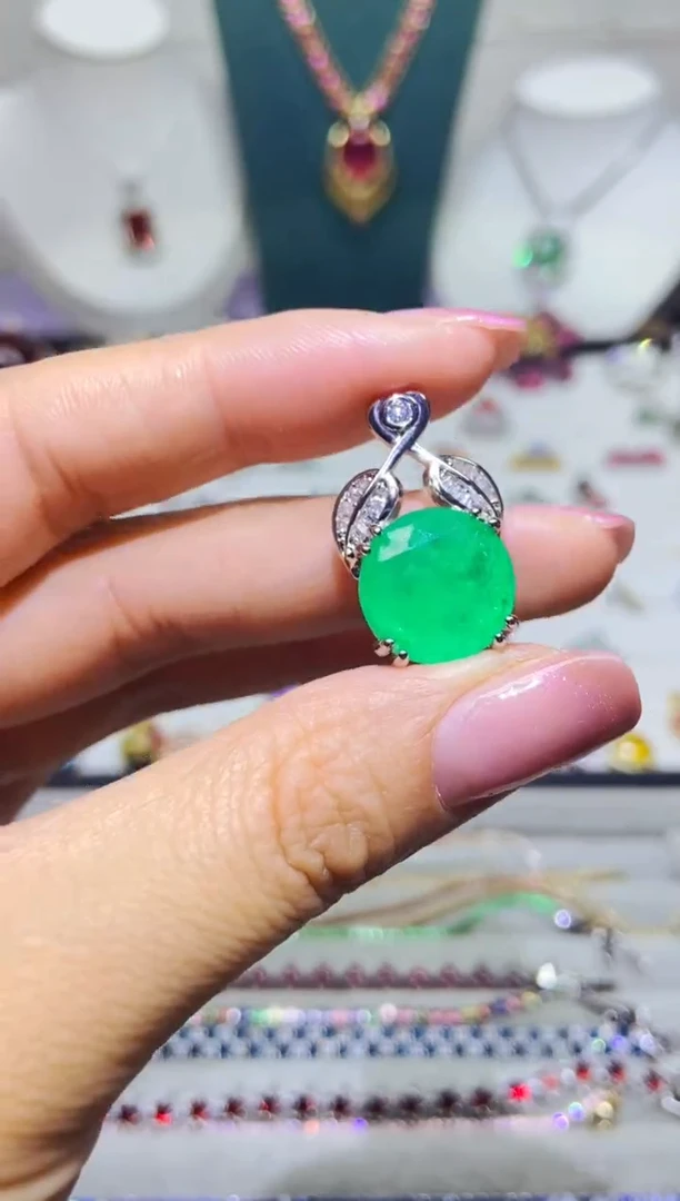 银S925镶嵌耳饰紫晶1