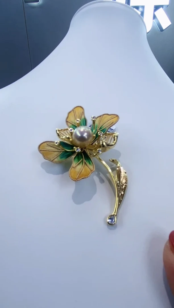 未镶嵌胸饰淡水珍珠Y淡水胸花