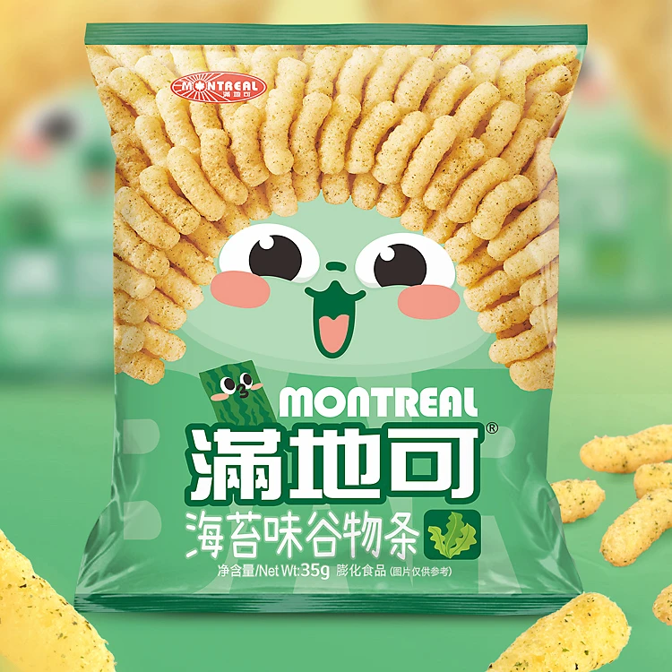 满地可海苔味谷物条酥脆鲜香35g独立包装
