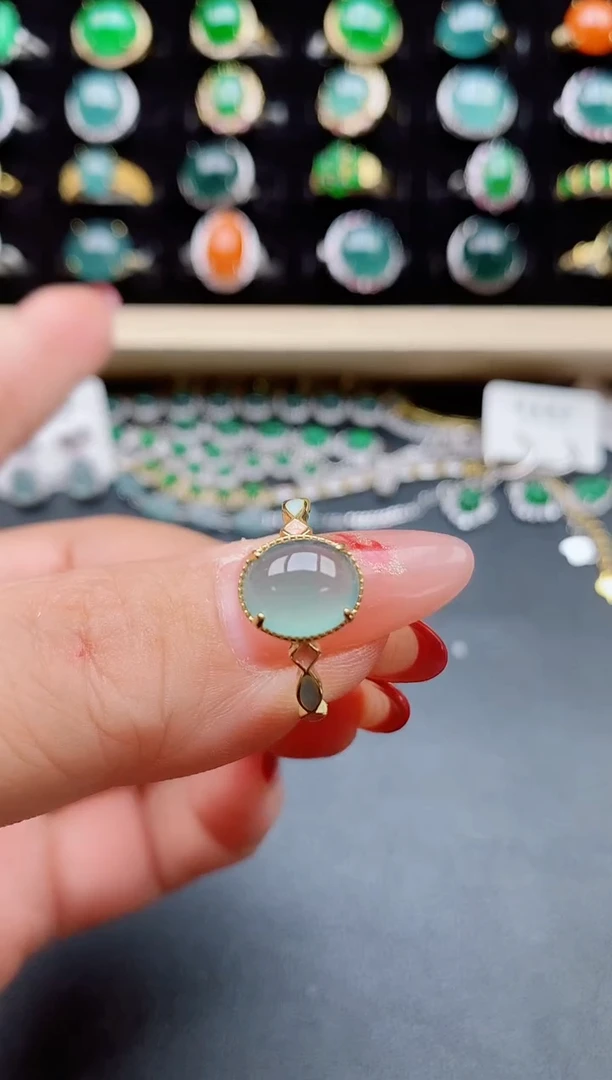 【闪购商品】翡翠戒指银S925镶嵌321321