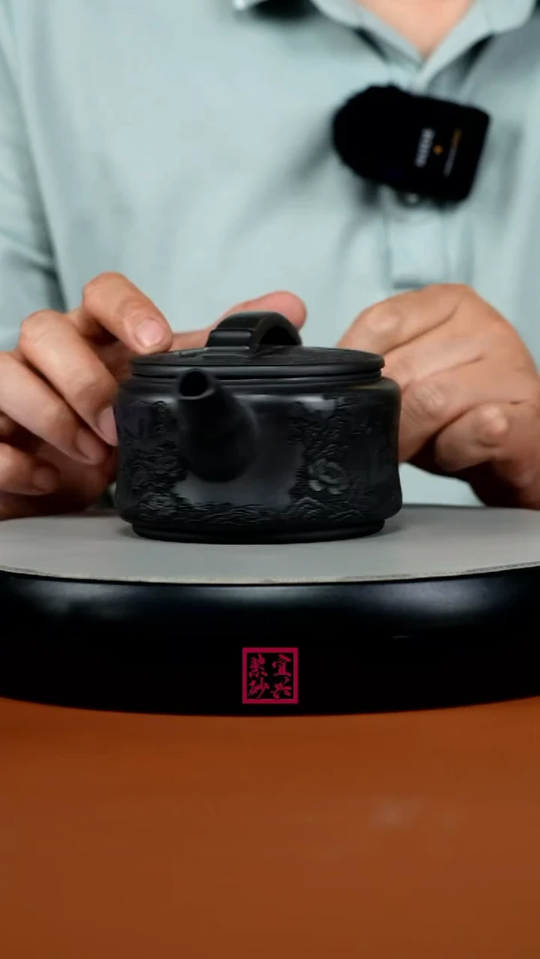 茶壶紫砂蒋静明S级石黄仙鹤竹节汉瓦350cc