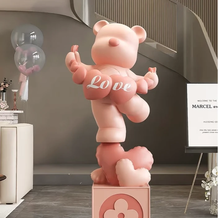 米米米新款客厅玄关网红装饰品轻奢电视柜酒柜卡通摆件公仔