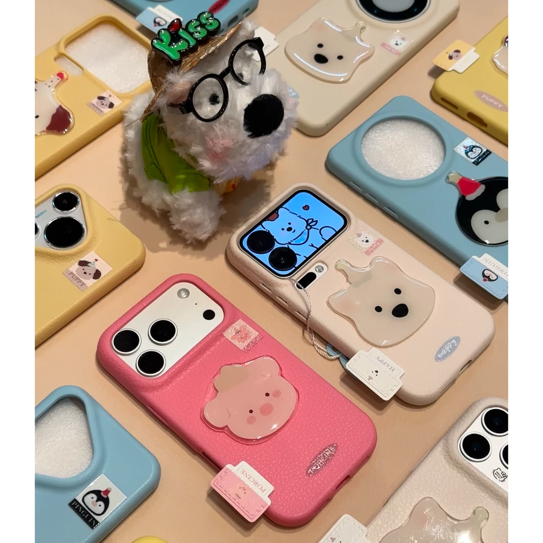 欧克里里趣味动物贴片标签适用苹果17/16手机壳华为vivo小米oppo